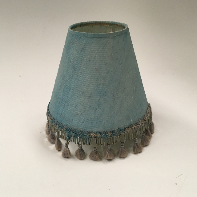 LAMPSHADE, Vintage (Small) - Light Blue with Tassle 